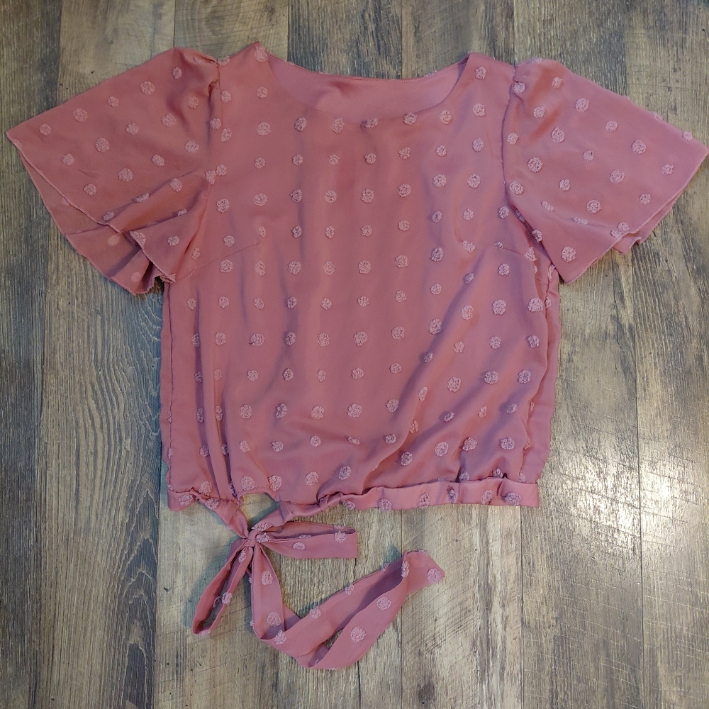 SHEIN Pink Floral Asymmetrical Skirt